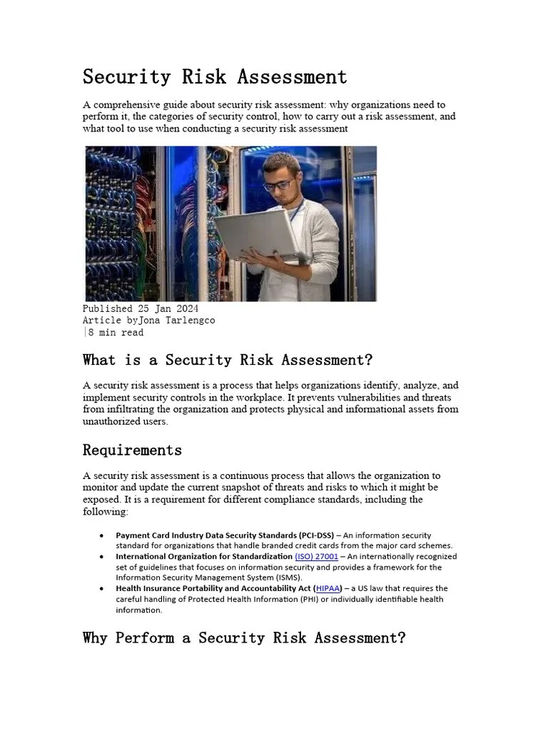 Information Technology Risk Assessment Tools