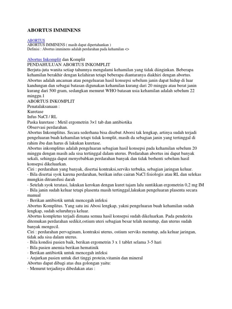 Abortus Imminens | PDF