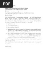 Soft copy surat permohonan dalam format doc. Surat Eksekusi Tanah Jl Delman Kencana Pdf
