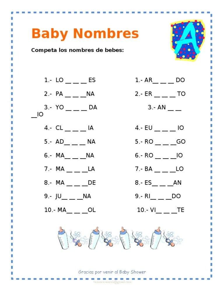 12 juegos de baby shower para una celebracion divertida. Juegos Baby Shower