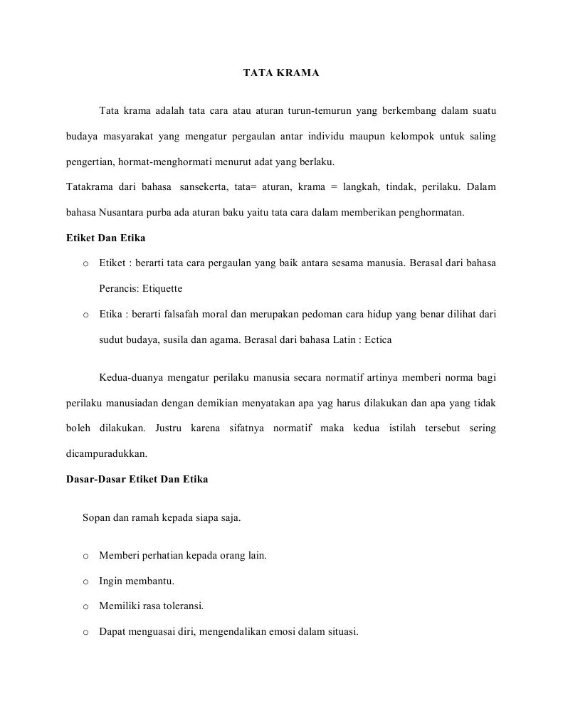 Tata Krama | PDF