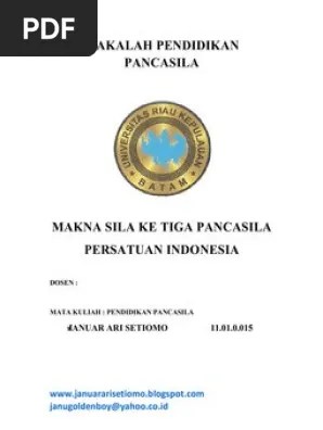 Makna Sila Persatuan Indonesia | PDF