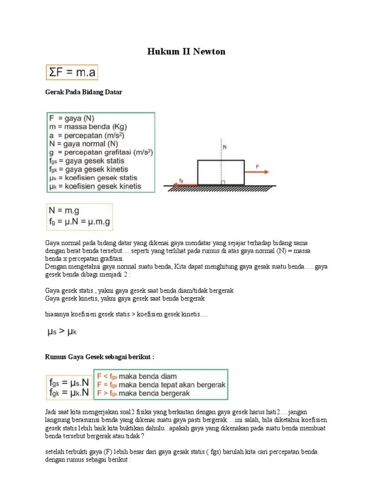 Hukum II Newton | PDF