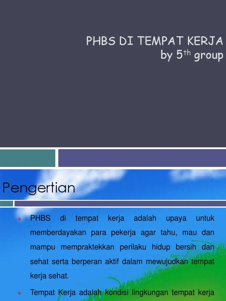 PHBS Di Tempat Kerja (PKIP) | PDF