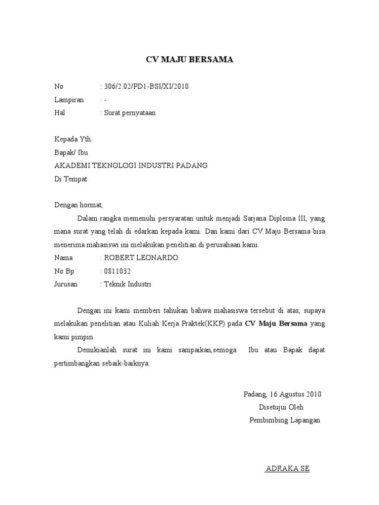 Doc surat balasan izin penelitian fe novita juni 201666666 docx syawal dina academia edu. Contoh Surat Balasan Dari Tempat Penelitian