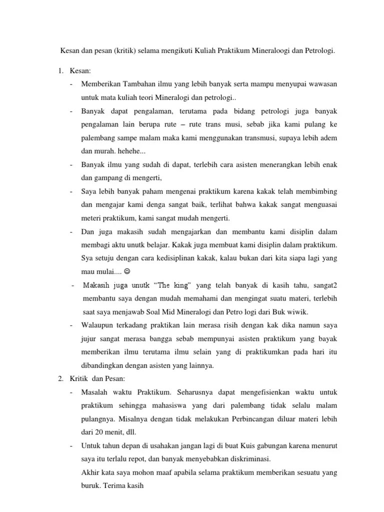 Kesan Dan Pesan | PDF