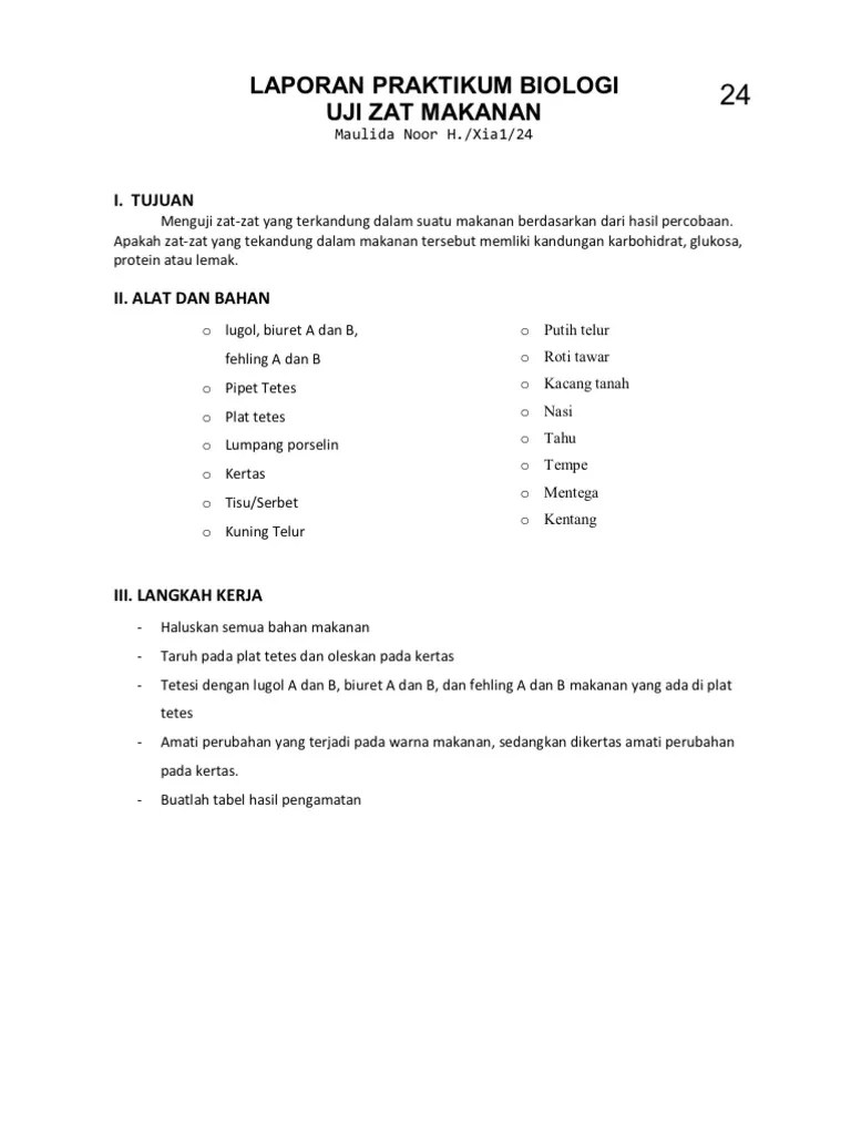 Laporan Praktikum Biologi | PDF