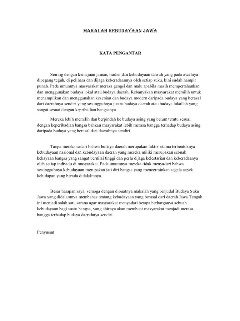 Makalah Kebudayaan JAWA | PDF