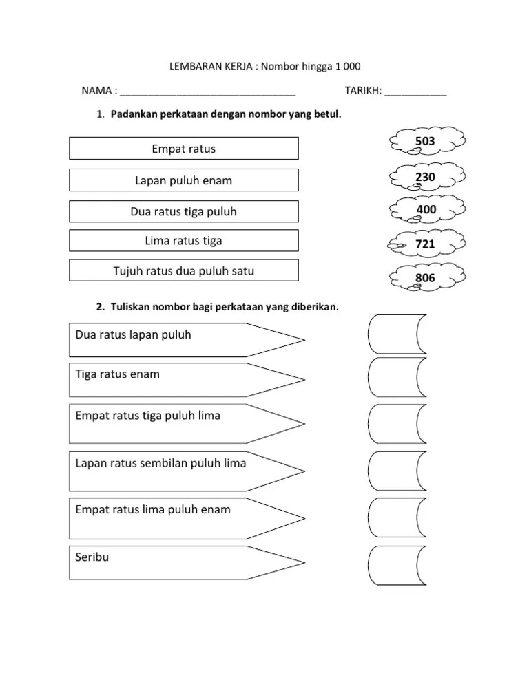 Di sini anda boleh dapatkan lembaran kerja untuk sifir darab 1, 2, 3, 4, 5, 6, 7, 8, 9, 10, 11 dan. Lembaran Kerja Matematik Tahun 2 Pdf