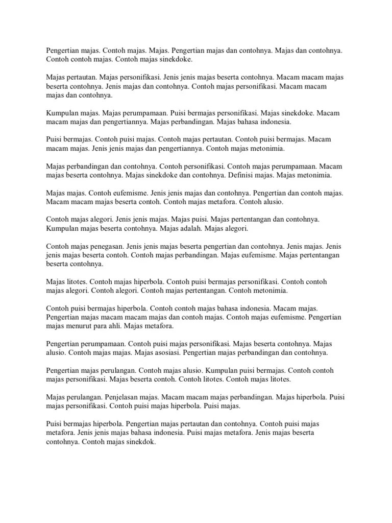 Pengertian Majas | PDF
