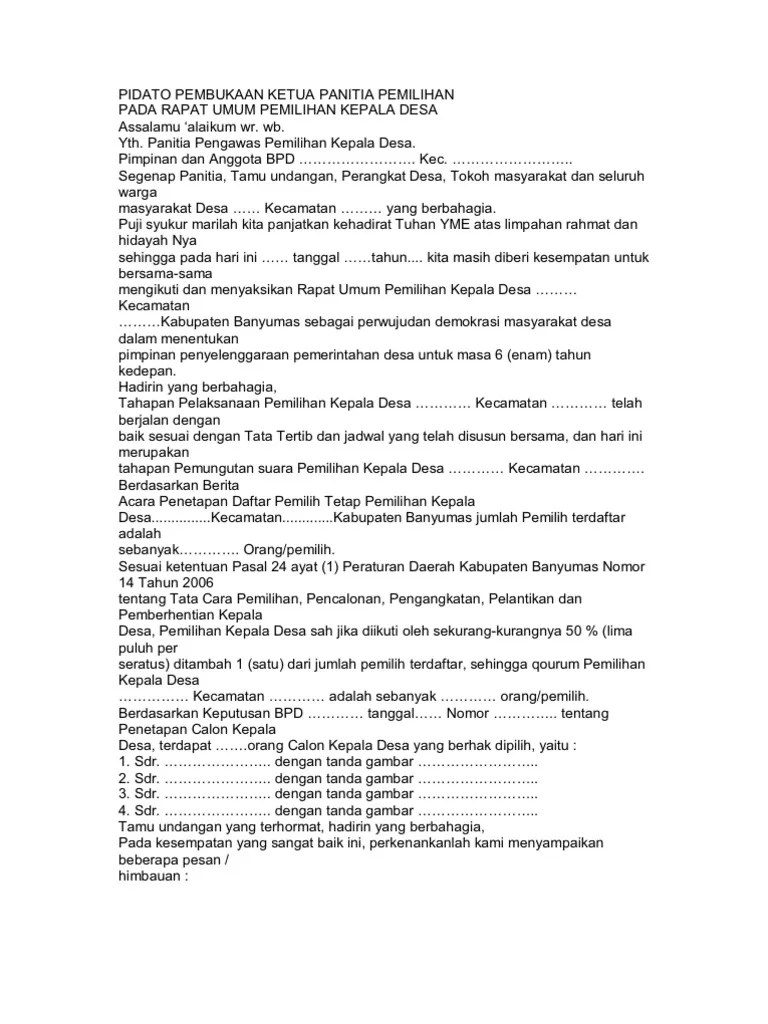 Sambutan Ketua Rt Baru