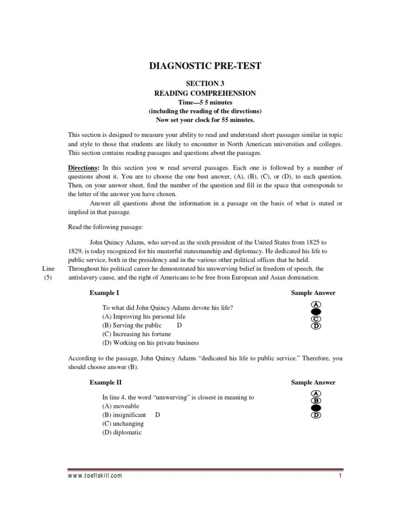 The toefl itp test has three sections: 20 Kunci Jawaban Section 3 Reading Comprehension Background Pedia Edu