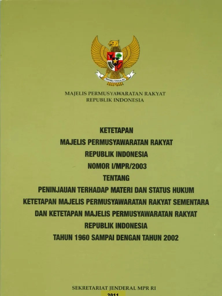 Himpunan Ketetapan MPR | PDF