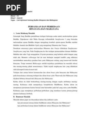 Ajaran demikian tidak terdapat dalam budhisme mahayana.8. Hinayana Dan Mahayana Pdf