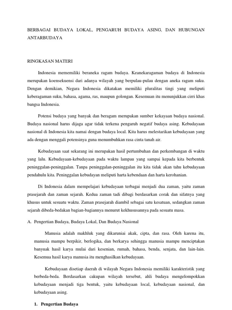 Berbagai Budaya Lokal | PDF