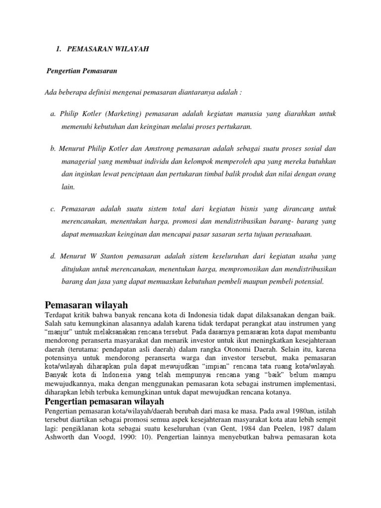 Pemasaran Wilayah | PDF