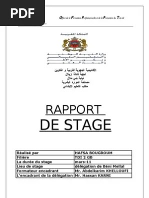 Rapport de Mon Stage | PDF | Application | Écoles