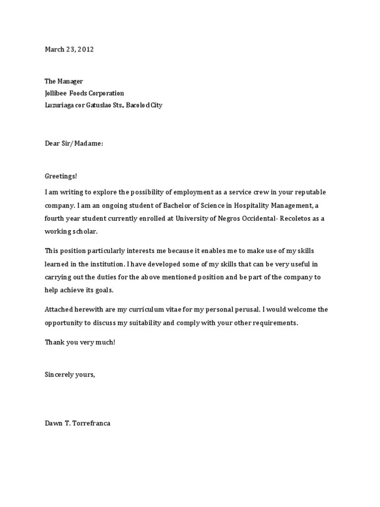 In our previous article on job application letters, we took a look at how to write a proper job application letter, and in this article on the same topic we are going to take a look at a sample application letter, which you can use below is an example of a good application letter for a job Application Letter | Traditions | Students