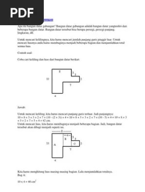 Menghitung luas gabungan bangun datar sd, contoh soal keliling bangun. Latihan Soal Luas Gabungan Beinyu Com