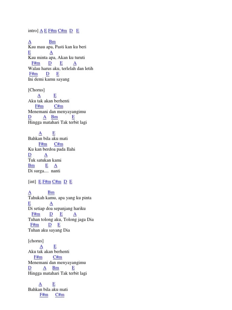 Chord Tuhan Jagakan Dia Dari G