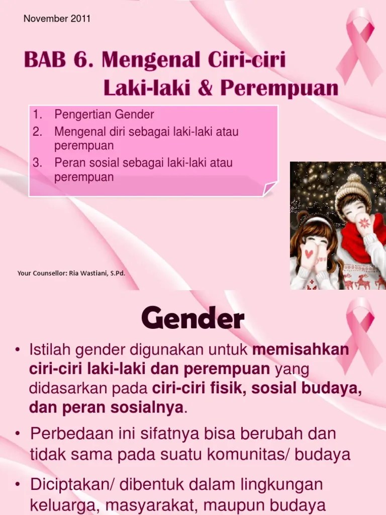 BAB 6 - Mengenal Ciri-Ciri Laki-Laki Dan Perempuan | PDF