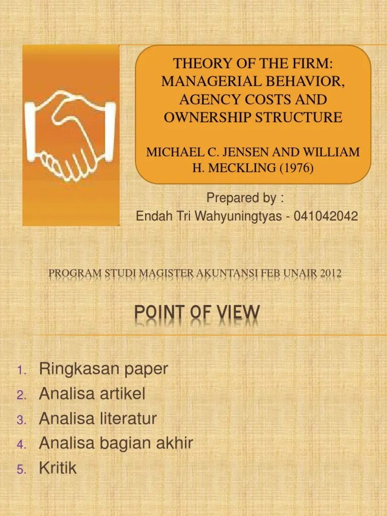 Jensen Meckling 1976 | PDF
