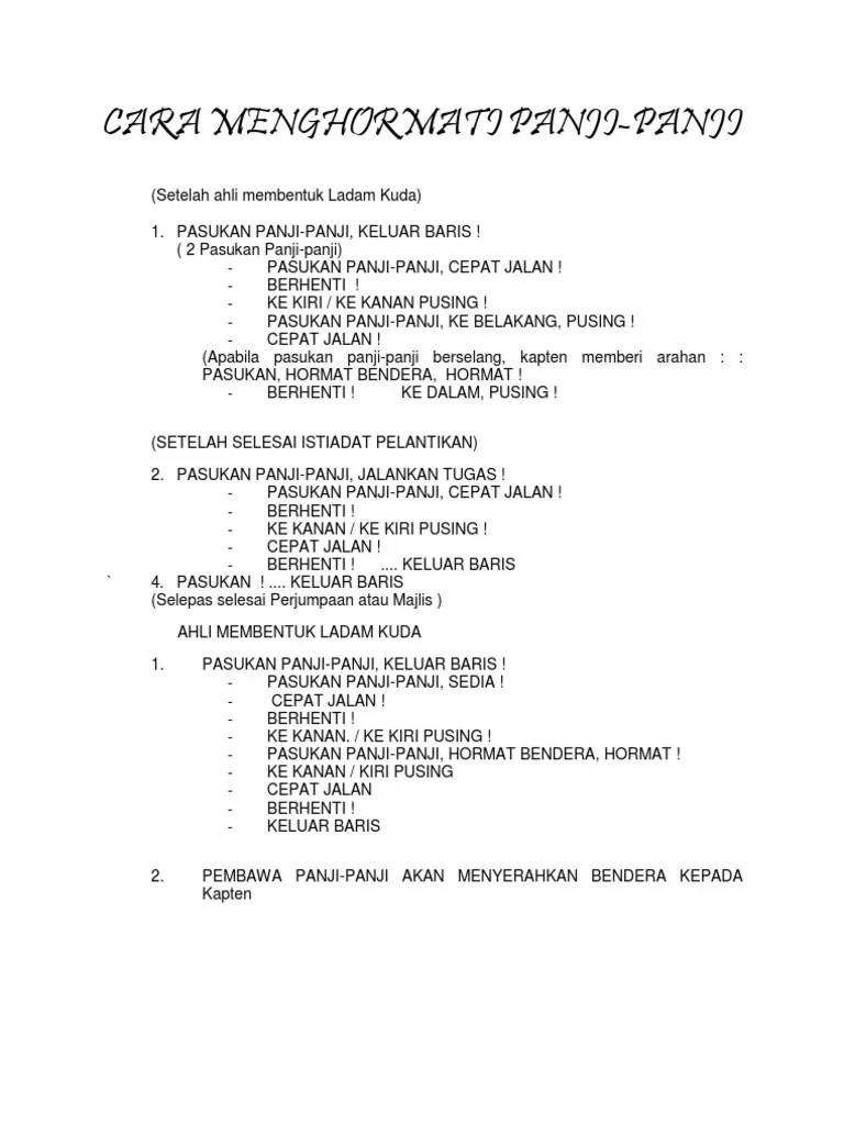 1.1.5 mengetahui pelbagai cara menghormati bendera. Cara Menghormati Panji Pdf
