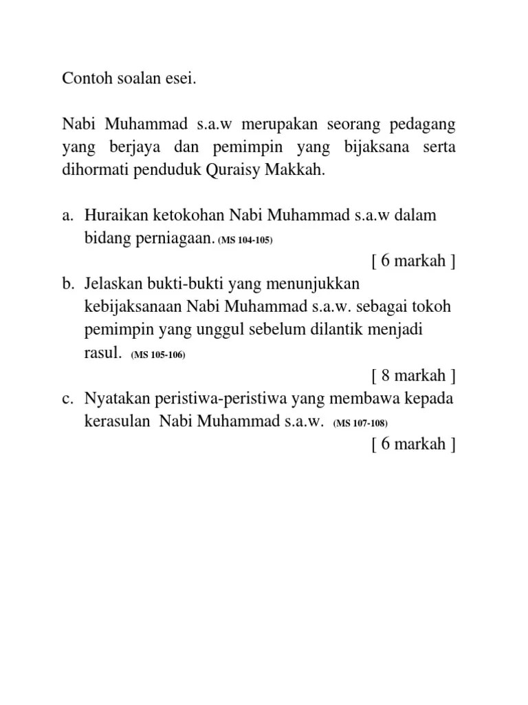 Koleksi soalan peperiksaan, percubaan, ujian, kbat, nota, latihan, modul, jawapan … · nota ringkas dan padat sejarah tingkatan 1 : Contoh Soalan Esei Dan Skema Jawapan Bab 4 Pdf