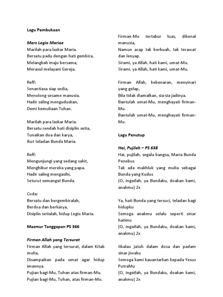Lagu Legio Maria | PDF