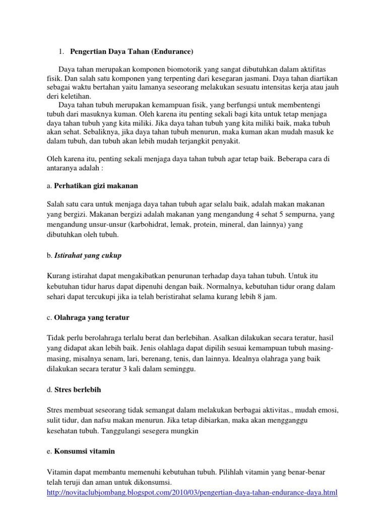 Apa Yang Dimaksud Dengan Daya Tahan Tubuh – Kita