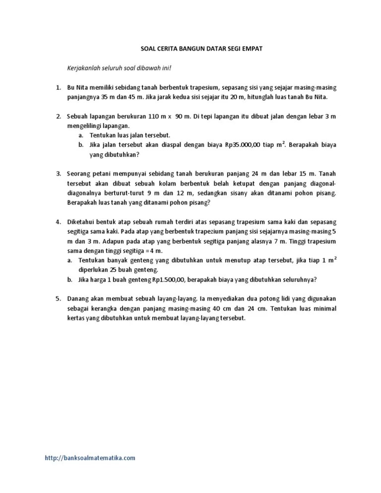 Soal Bangun Datar SMP Kelas 7 | PDF