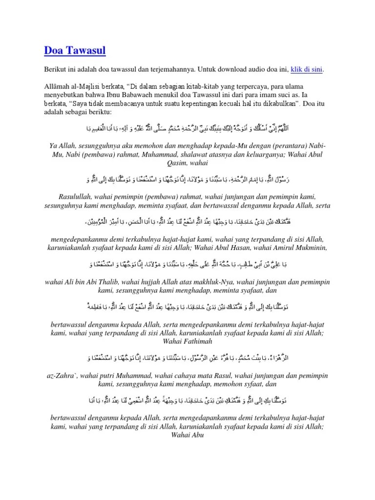 Doa Tawasul | PDF | Bangsa Arab | Sahabat Nabi