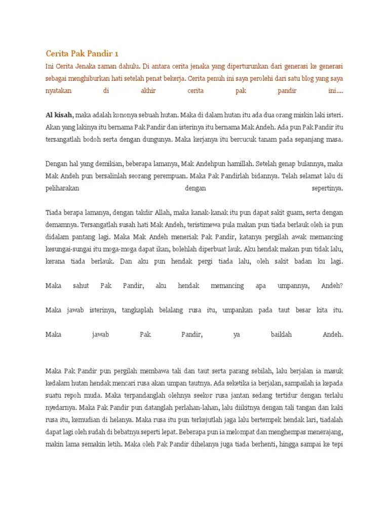 Cerita Pak Pandir 1 | PDF