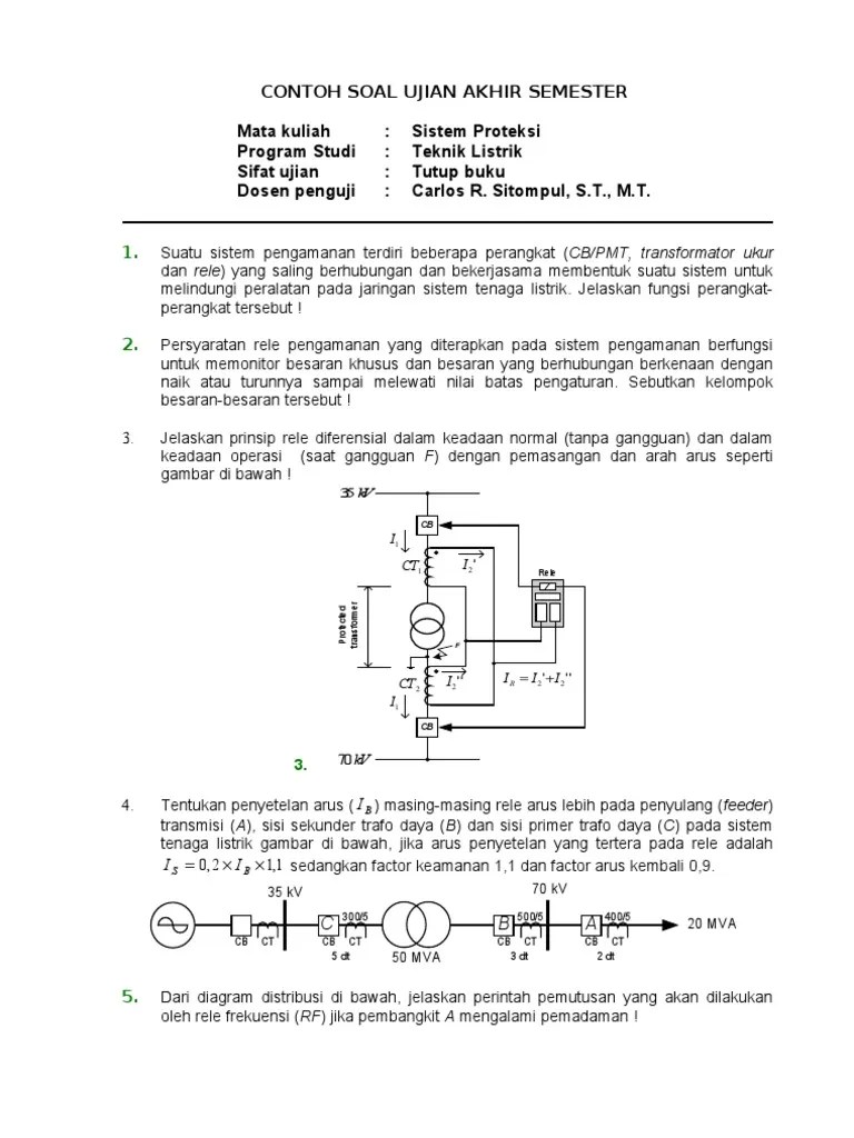 Kumpulan soal dan jawaban analisis sistem tenaga listrik (william d. Contoh Soal Sistem Proteksi Pdf