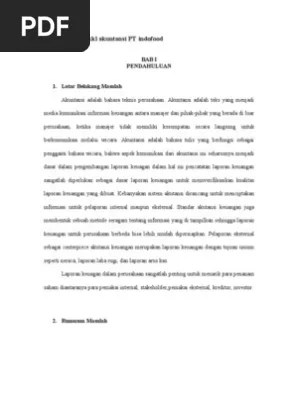 Hasil penelitian dapat disimpulkan bahwa . Contoh Laporan Kkl Akuntansi Pt Indofood Pdf