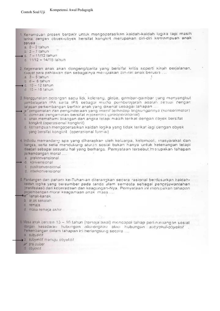 Download soal tes calon kepala sekolah sd kumpulan soal tentang akar kelas 1 sma donlowad kartu soal bahasa jawa sma materi dasar. Soal Uji Kompetensi Pedagogik Jawaban Pdf