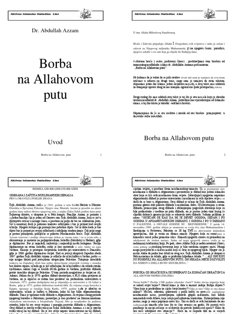 Este pămîntul cam gras și ți se pălește. Borba Na Allahovom Putu Pdf