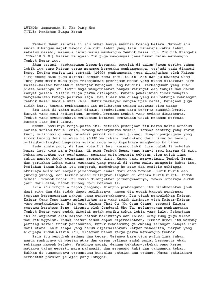 Kho Ping Hoo - Serial Lepas (20) - Pendekar Bunga Merah | PDF