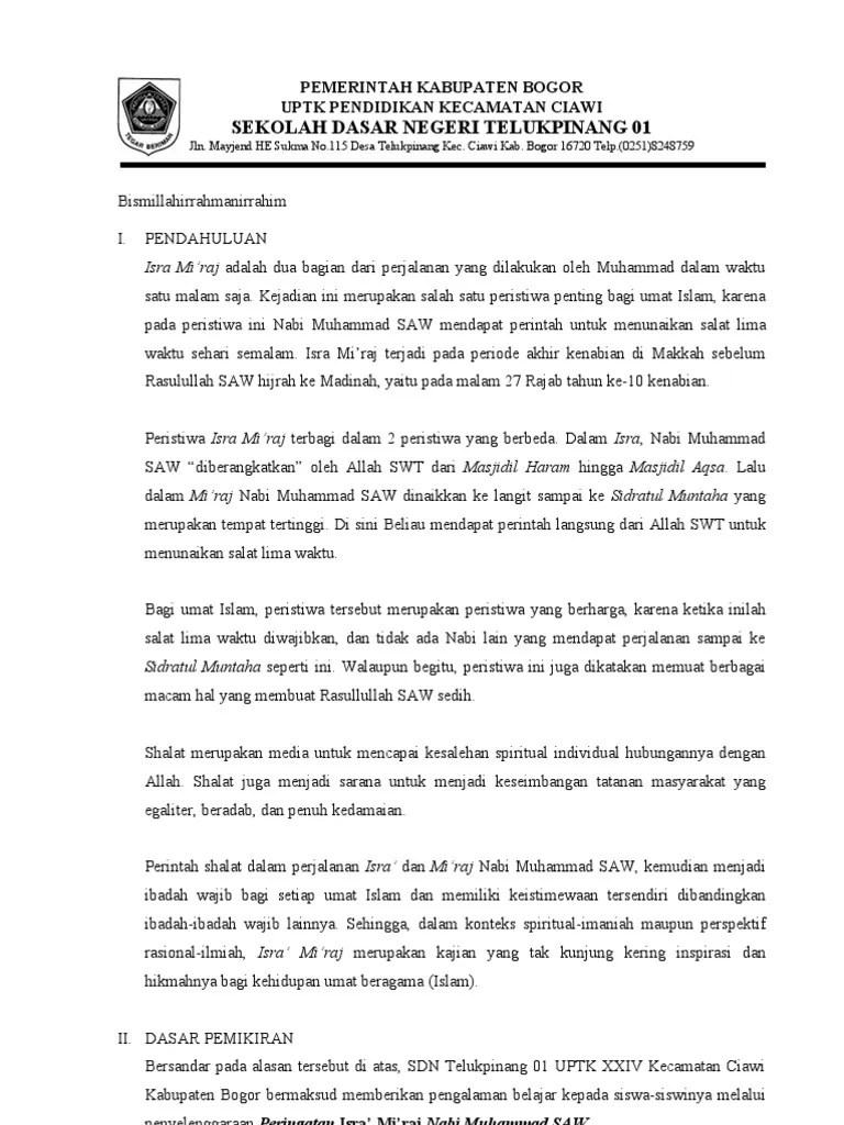 Laporan Ketua Panitia Isra Mi Raj - Seputar Laporan