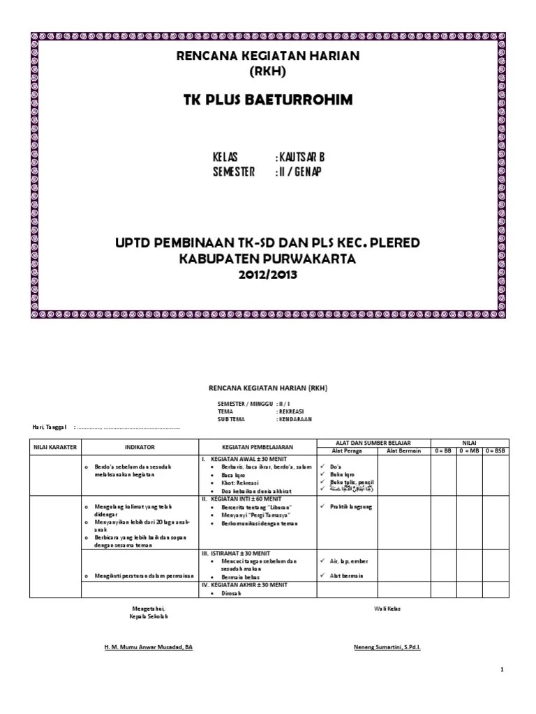 Download rpph tk b semester 2 paud jateng, rkh tk b smt 2 lengkap,rkh tk b semester 2 tema rekreasi rkh tk kelompok b semester 2 kurikulum . Rkh Tk B Semester 2 Tema Rekreasi