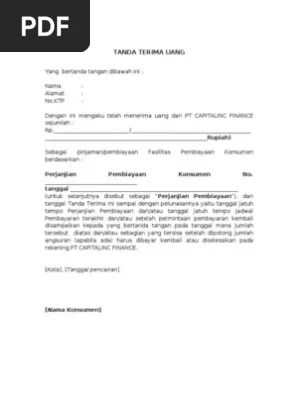 Tanda terima uang transport pengurus komite. Tanda Terima Uang Pdf