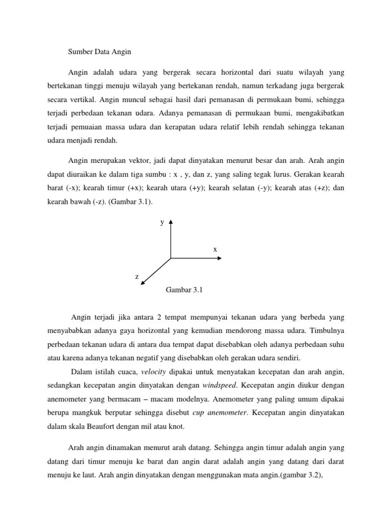Sumber Data Angin | PDF