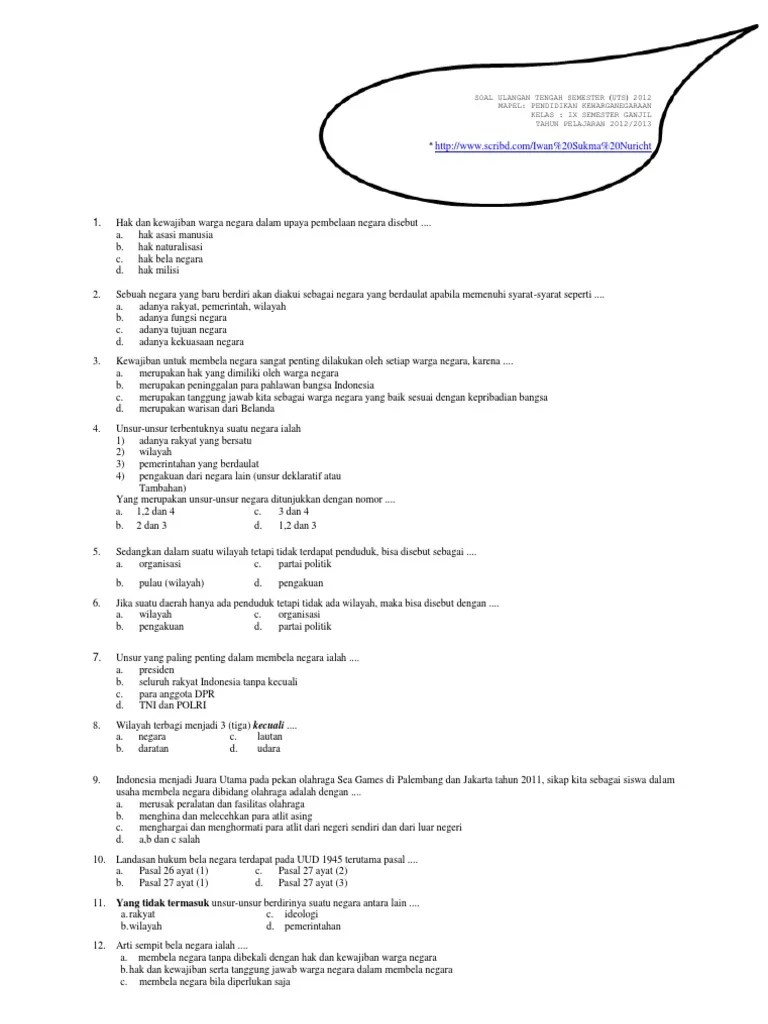 Soal uts pkn kelas 9 k13 tahun 2020 / 2021 semester 1, download contoh soal uts ppkn kelas ix smp semester 1, soal pts pkn / ppkn kelas 9. Contoh Soal Akm Pkn Sma Kelas 11