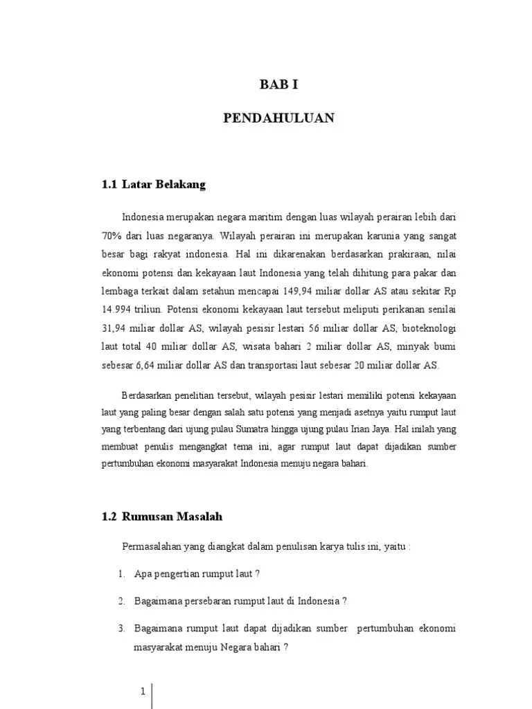 Sumber pendapatan ekonomi masyarakat nelayan pembudidaya rumput laut ' harapan nya . Pemanfaatan Rumput Laut Pdf