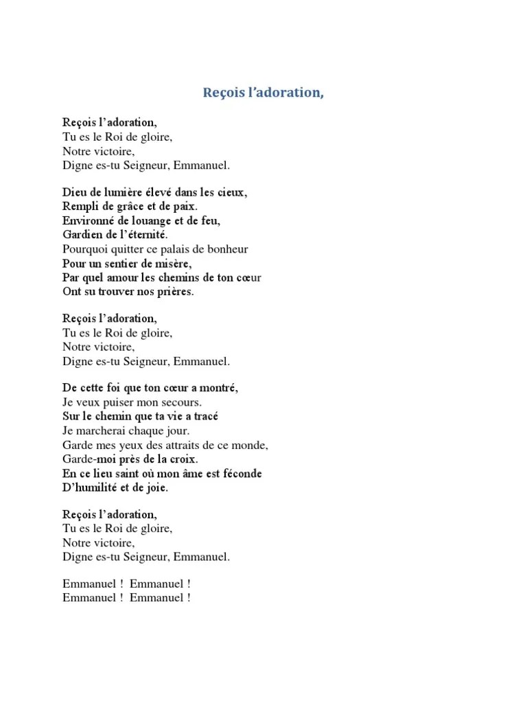 Reçois L&rsquo;adoration | PDF