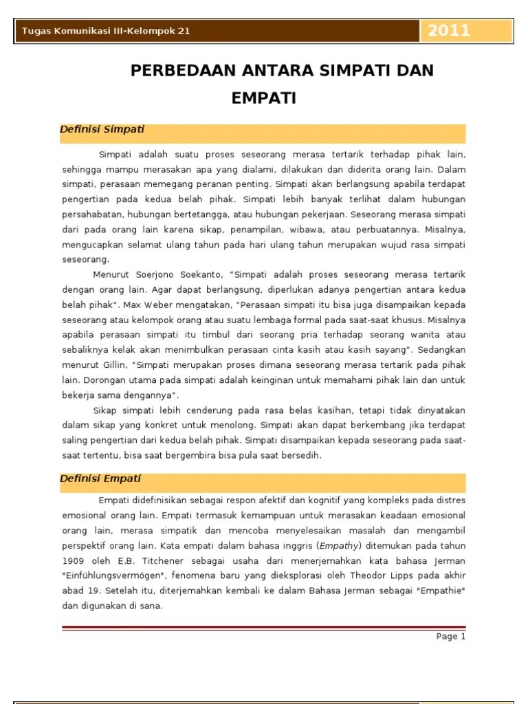Apa Perbedaan Antara Empati Dan Simpati - Terkait Perbedaan