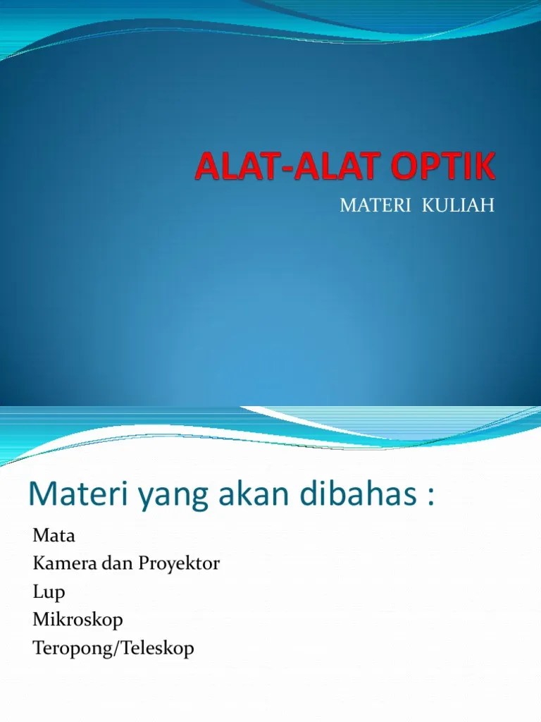 Fisika Dasar II-Alat-Alat Optik | PDF