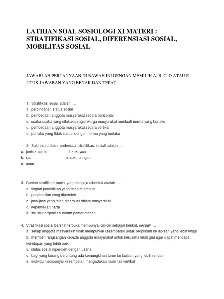Komunitas karya bunda bergerak dalam bidang kerajinan daur ulang sampah . Soal Sosiologi Tentang Mobilitas Sosial Dan Jawaban