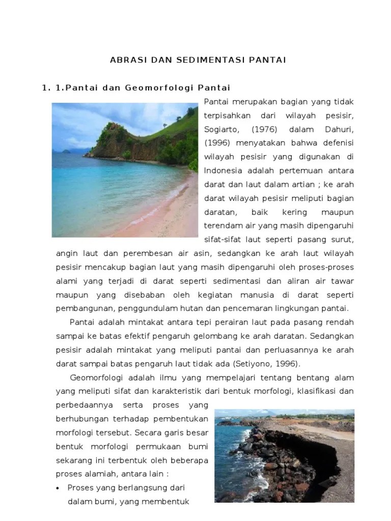 Abrasi Dan Sedimentasi Pantai2 | PDF