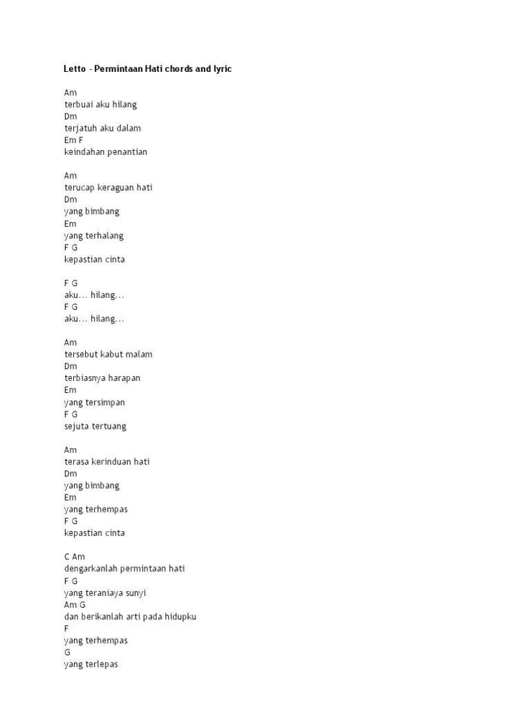 Kau pergi d bm g tinggalkanku. Kord Gtar Pdf